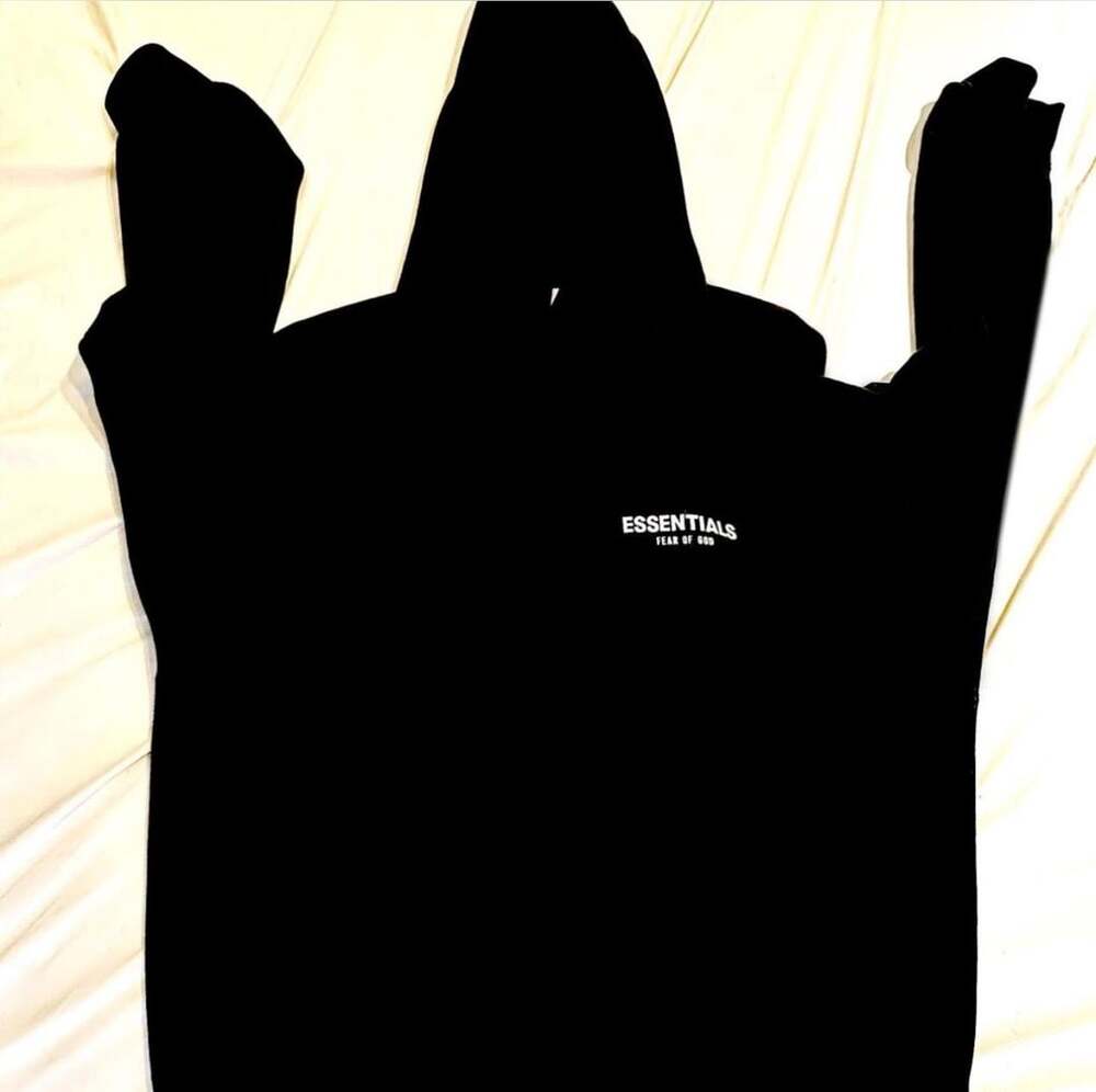 RARE! Fear of God Essentials Photo Pullover Hoodie Black